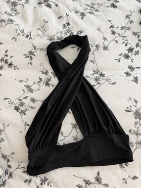 Women's Black Halter going out Tops (bundle of 2!) - Classic Black and brown